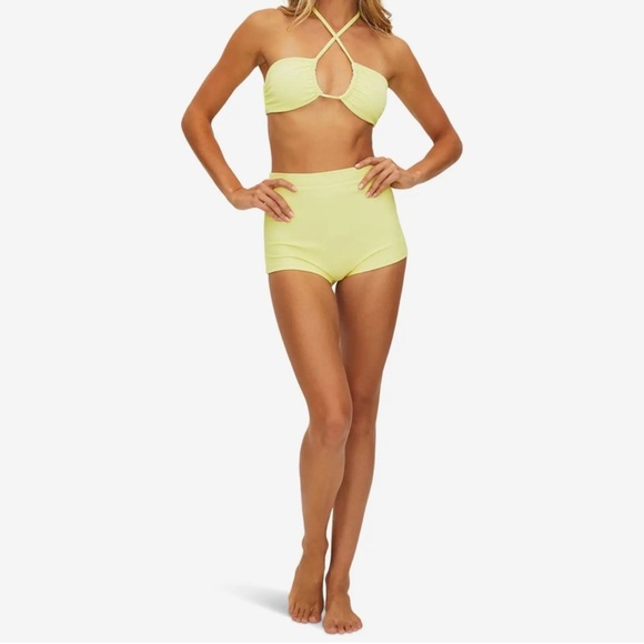 Free people beach riot yellow bikini bottoms xs new with tags lili yellow liliko - Picture 3 of 7